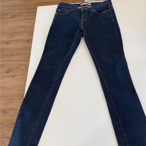 J Brand Denim - J Brand Indigo Denim Jeans with Contrast Orange Stitching